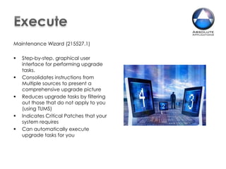Reduced production downtime for patch applicationsEvaluateTechnical ConsiderationsImplement significant technical advances available in R12 for business benefitsyou may needHigh-Availability and Scalability using Oracle Database Cluster (10gRAC) and Oracle Applications Cluster with Load-balancing