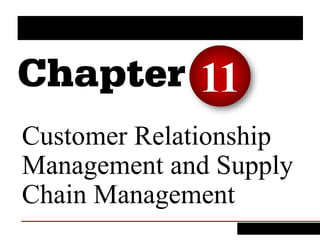 Customer Relationship
Management and Supply
Chain Management
11
 