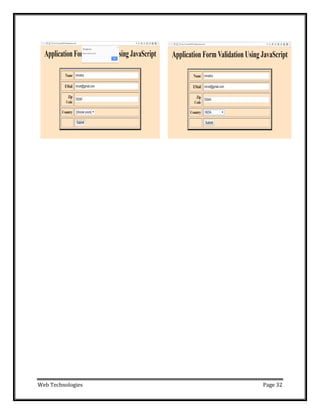 Web Technologies Page 32
 