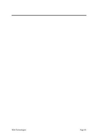 Web Technologies Page 45
 
