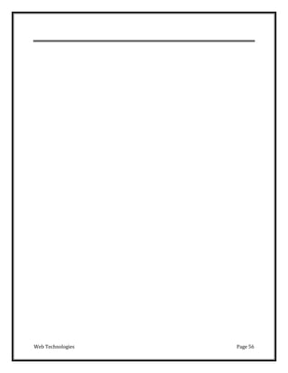 Web Technologies Page 56
 