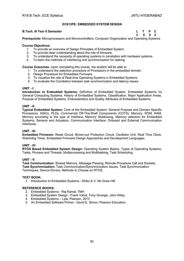 R18 b.tech 3 2 ece syllabus