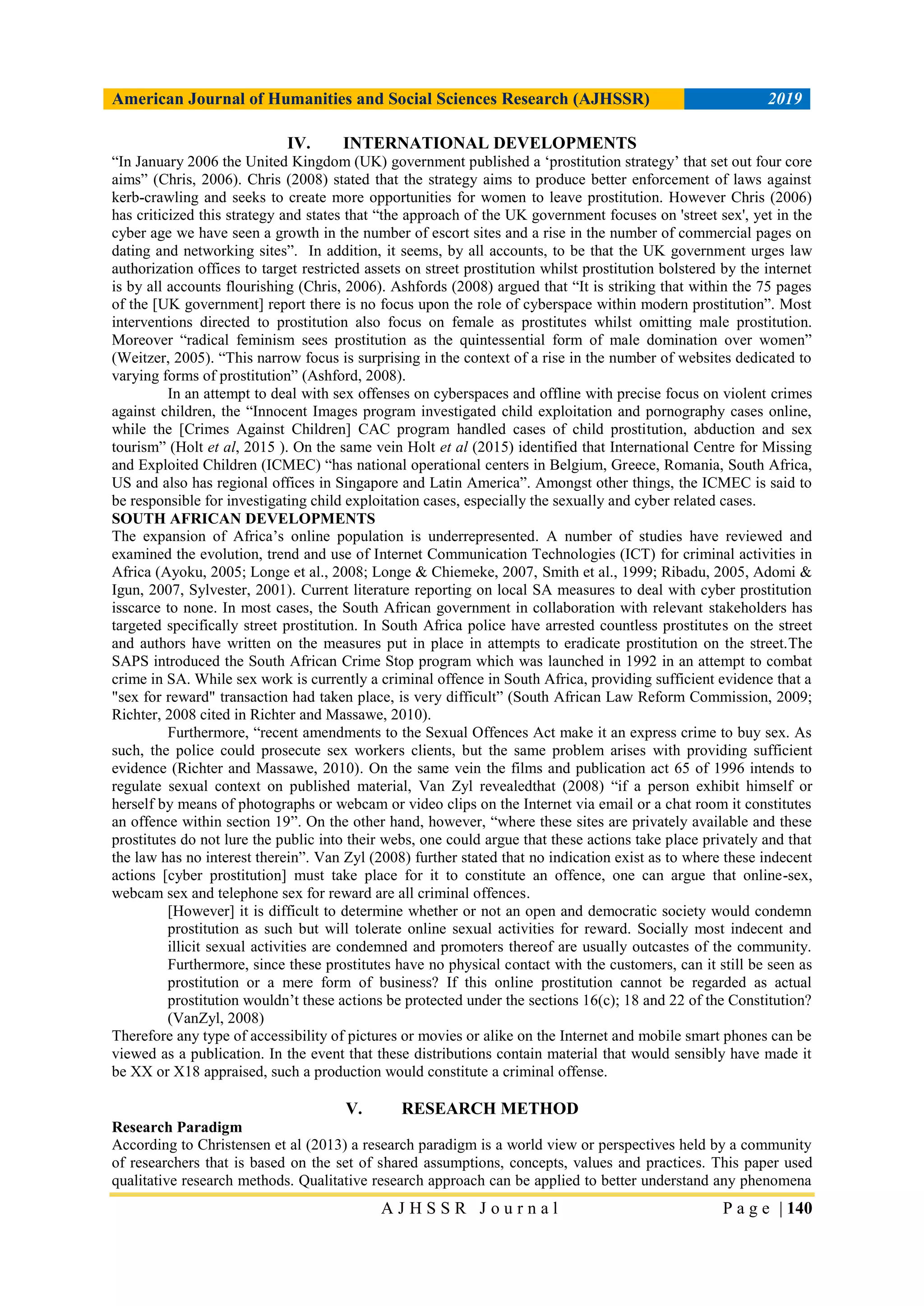 A Criminological Exploration of Cyber Prostitution within the South(02)