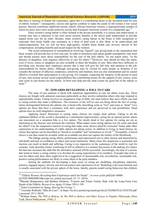 The Concept of Ethics of Care for the Elderly and Its Perspectives | PDF