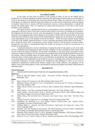 The Concept of Ethics of Care for the Elderly and Its Perspectives | PDF
