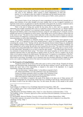The Concept of Ethics of Care for the Elderly and Its Perspectives | PDF