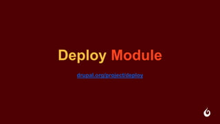 Deploy Module
drupal.org/project/deploy
 