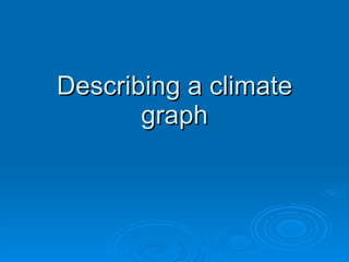Describing a climate graph 