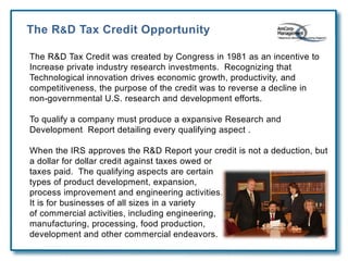 R&D Tax Credits