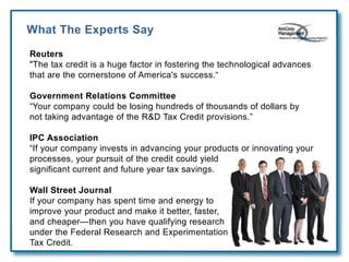 R&D Tax Credits