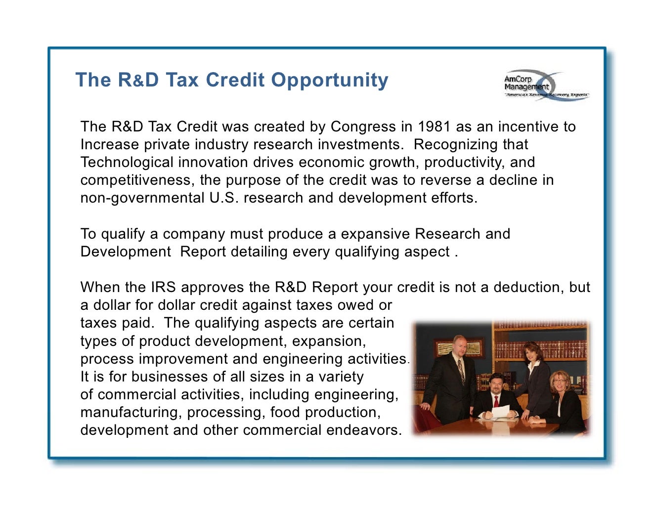 R&D Tax Credits