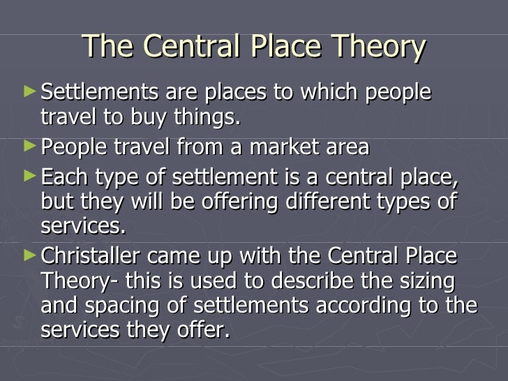 What Is A Settlement Hierarchy