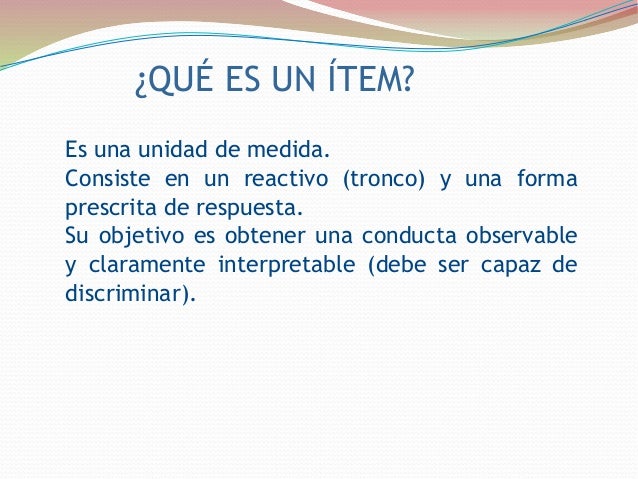 Elaboración de pruebas escritas (estímulos/ítems)