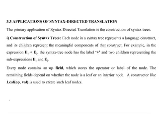Comprehensive Guide to Syntax Directed Definitions and Translation in ...