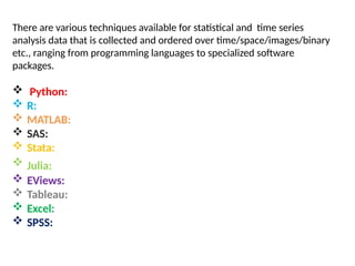 Statistical Predictive Analytical methods for data science | PPTX