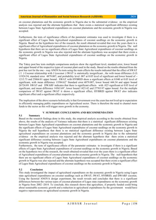 Impact of Agricultural Expenditures on the Economic Growth in Nigeria ...