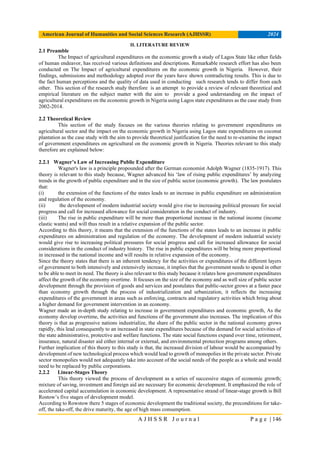 Impact of Agricultural Expenditures on the Economic Growth in Nigeria ...