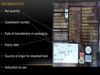 R24 labeling on the packed food material | PPTX
