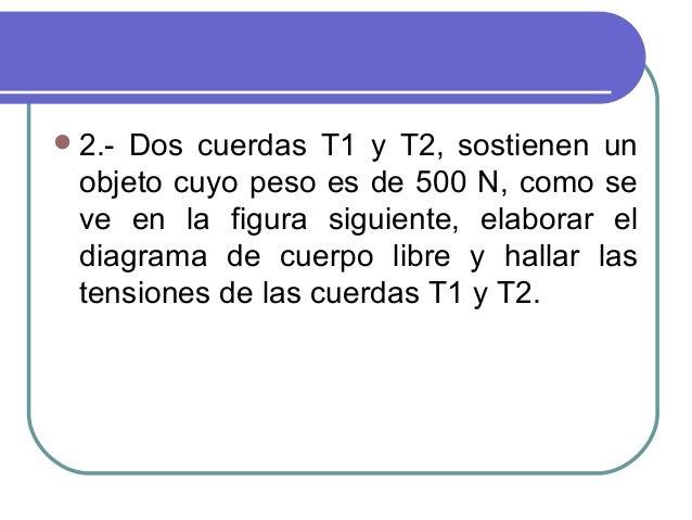 condiciones de equilibrio primera ley de newton