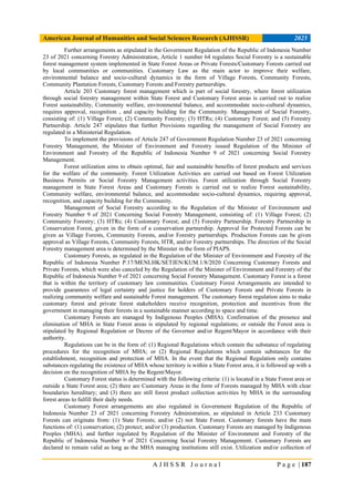 Model of Indigenous Forest Management in the Context of Protection and ...
