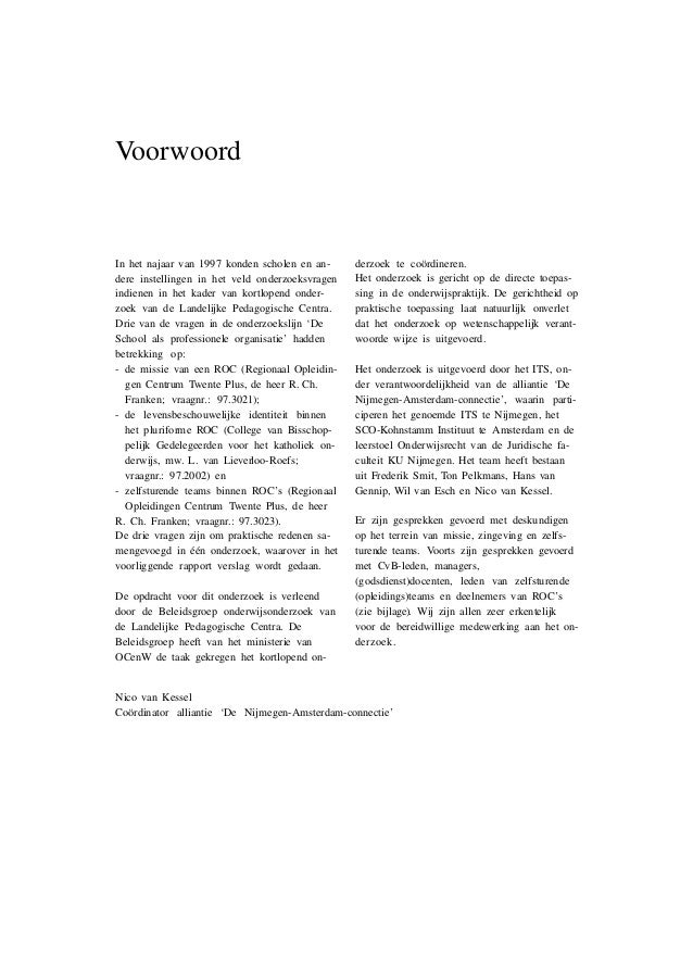 Frederik Smit &amp; Ton Pelkmans (1999). Ambities waar willen