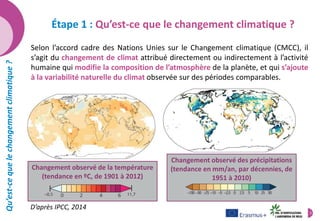 Selon l’accord cadre des Nations Unies sur le Changement climatique (CMCC), il
s’agit du changement de climat attribué dir...