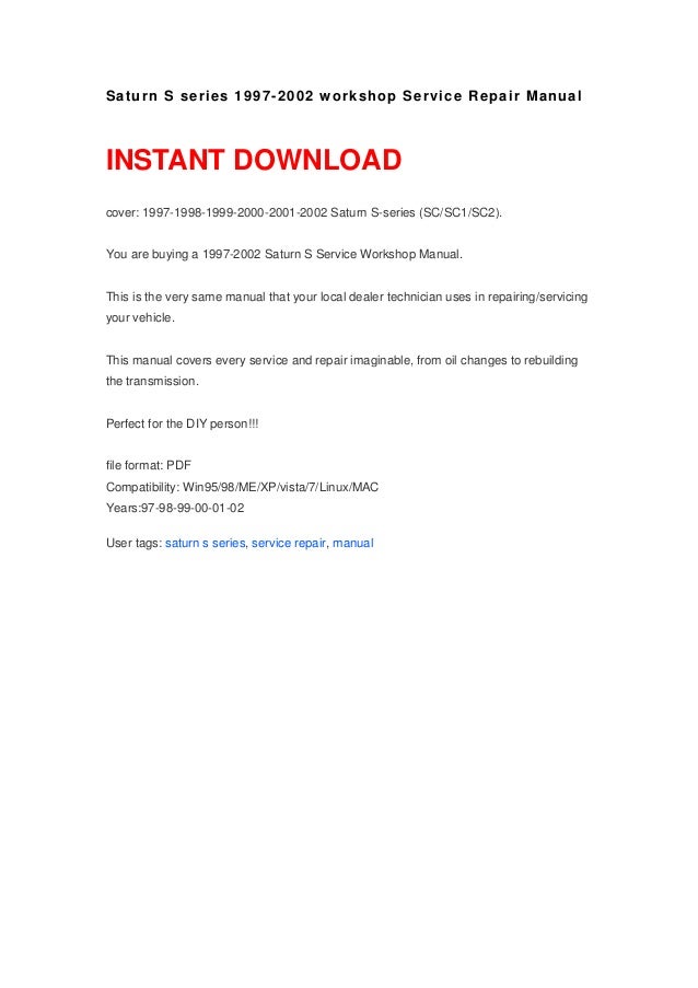 saturn s series 1997 2002 manual slideshare