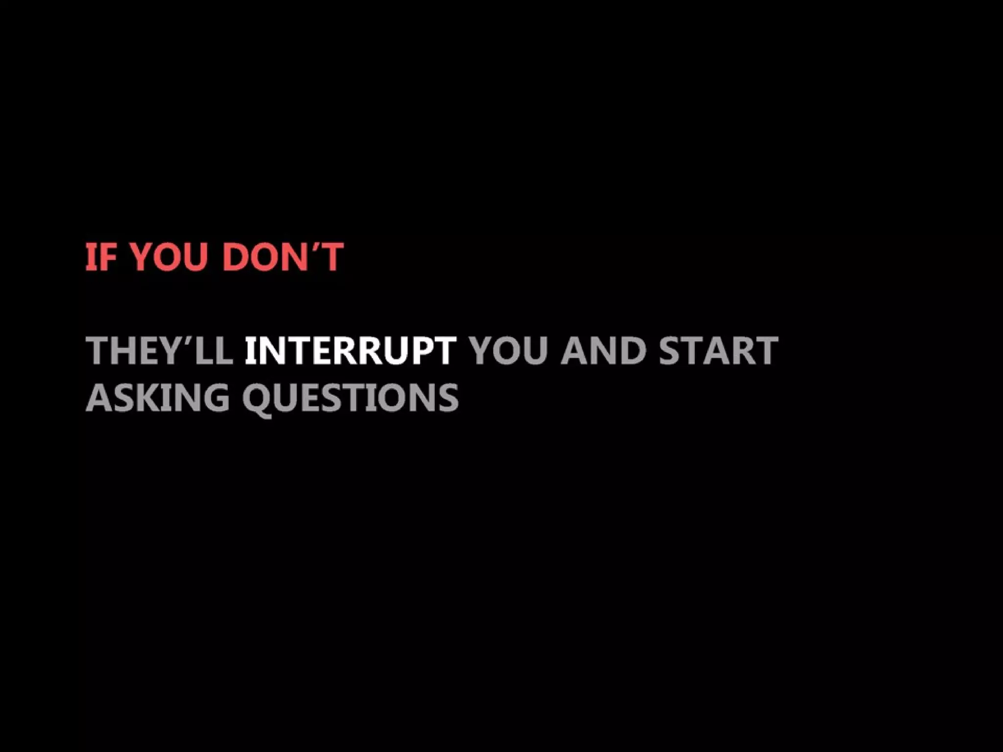 Presenting to executives