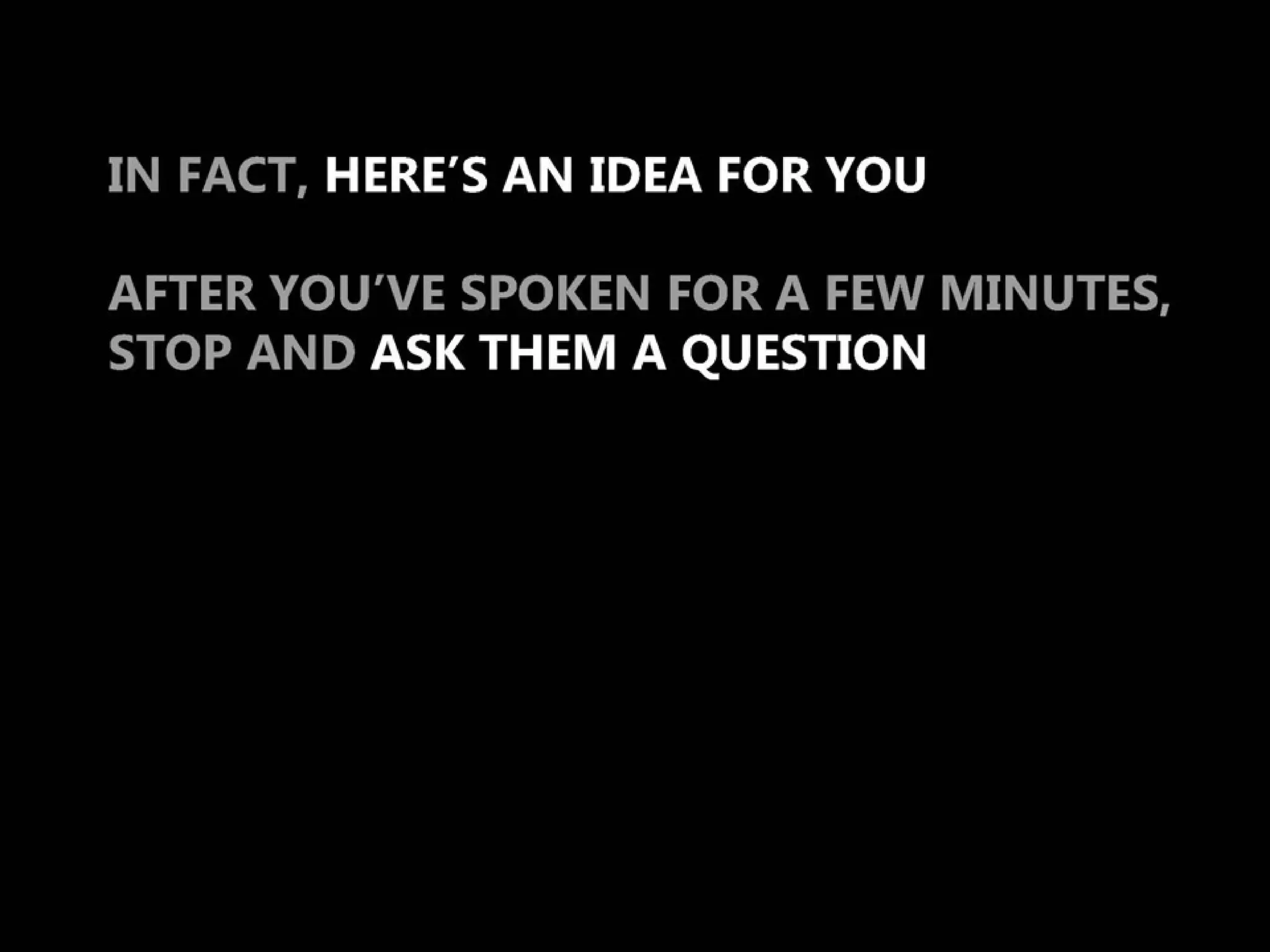 Presenting to executives