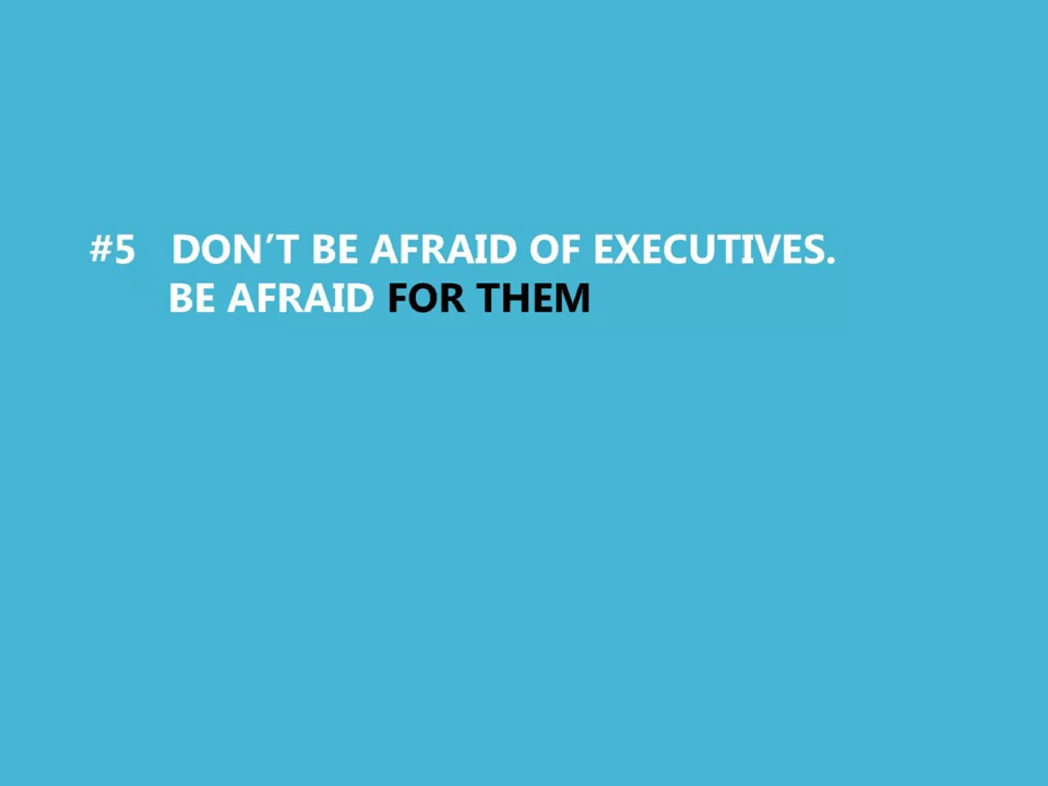 Presenting to executives