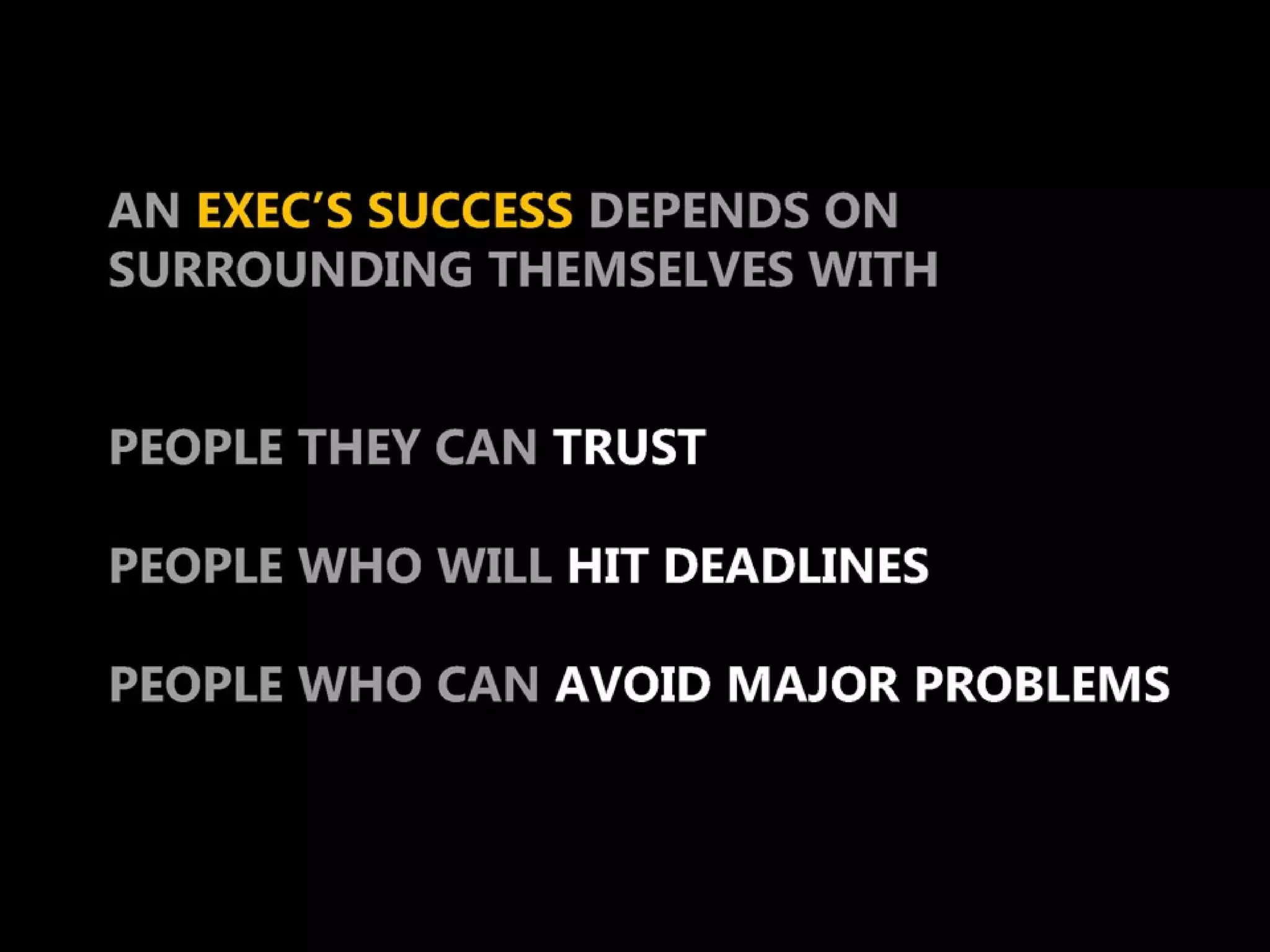 Presenting to executives