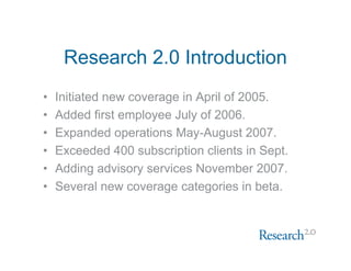 Web 2.0 Software Update Nov 2007