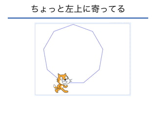 ちょっと左上に寄ってる
 