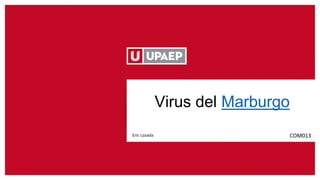 Virus del Marburgo
COM013
Eric Lozada
 