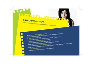 X Partir de la base de que no es algo “ negociable”.
Ir al colegio es una OBLIGACIÓN INCUESTIONABLE. Es tan importante com...