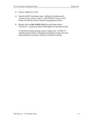 Service R3 Notation R3 tax interface configuration guide | PDF