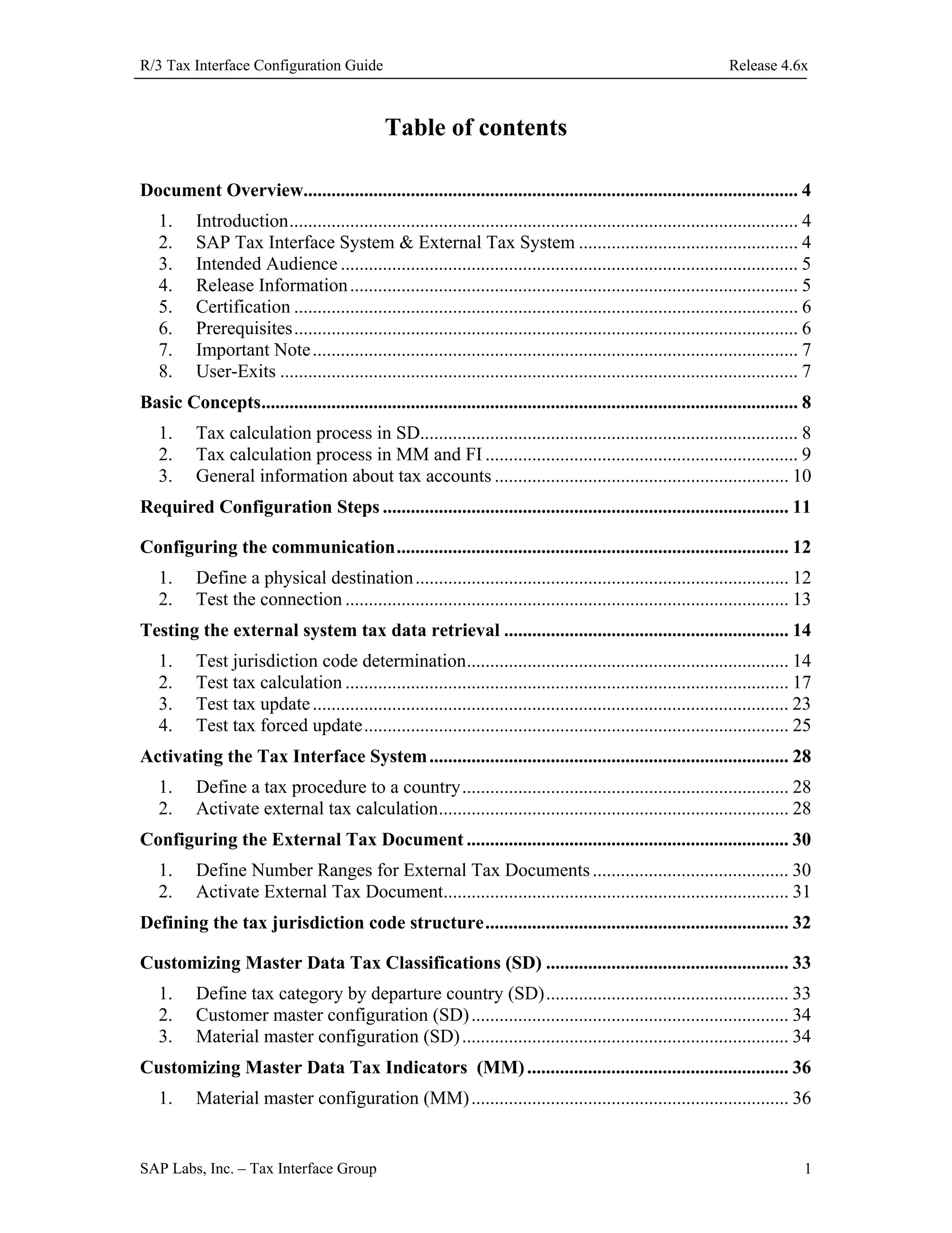 R3 tax interface configuration guide | PDF