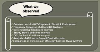 Performance analysis of a HVDC transmission system under steady state ...