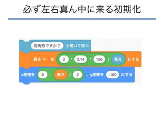 必ず左右真ん中に来る初期化
 