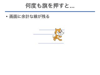 何度も旗を押すと...
●
画面に余計な線が残る
 