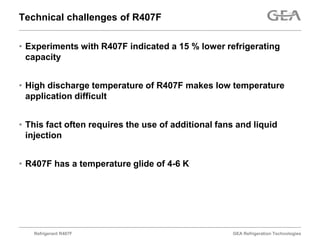 Chart Freaon R407f Refrigerant R407F | PPTX