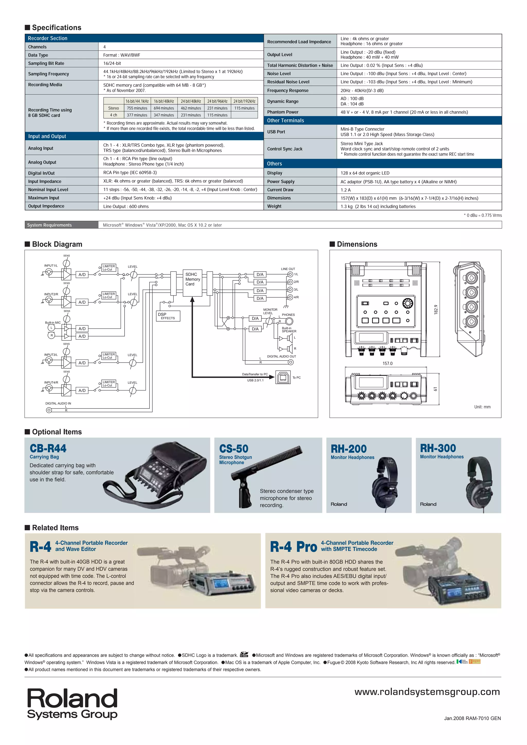 Roland R44 R-44 brochure | PDF