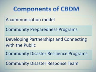 Community Based Disaster Management | PPTX