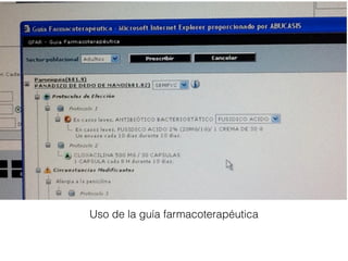 Uso de la guía farmacoterapéutica
 