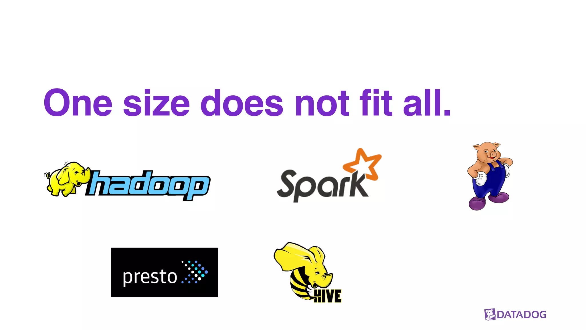 One size does not fit all.
 