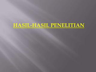 HASIL-HASIL PENELITIAN
 