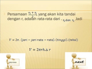    Persamaan       , yang akan kita tandai
    dengan r, adalah rata-rata dari .      Jadi
 