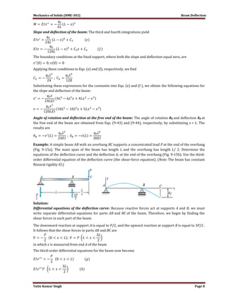Beam Deflection Notes.pdf Beam deflection gere | PDF
