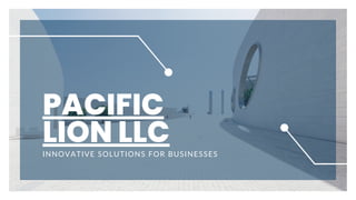 PACIFIC
LION LLC
INNOVATIVE SOLUTIONS FOR BUSINESSES
 