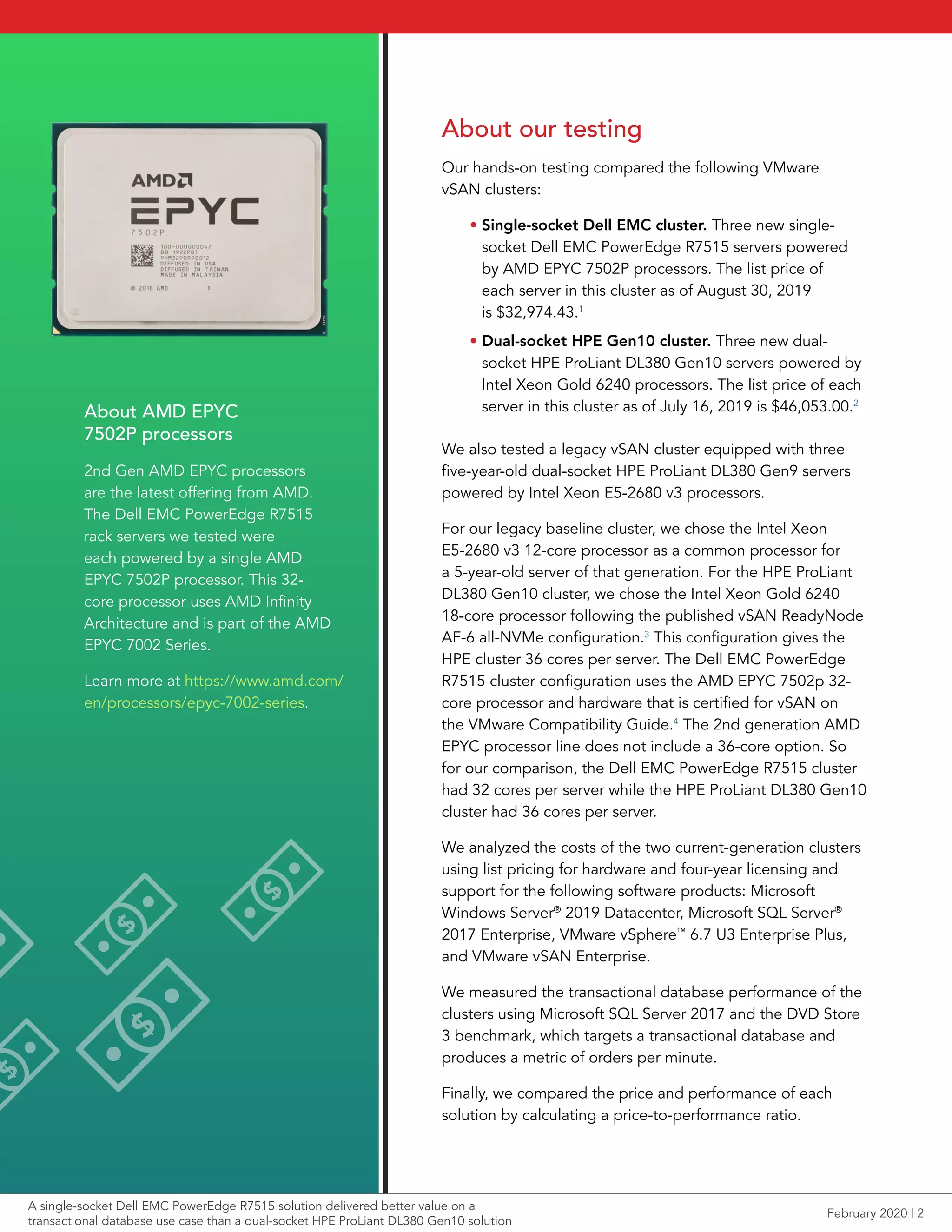 Socket Vmware A single-socket Dell EMC PowerEdge R7515 solution delivered better ...